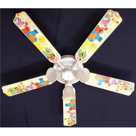 CEILING FAN DESIGNERS Ceiling Fan Designers 52FAN-KIDS-SSEBB Sesame Street Elmo Big Bird Ceiling Fan 52 in. 52FAN-KIDS-SSEBB